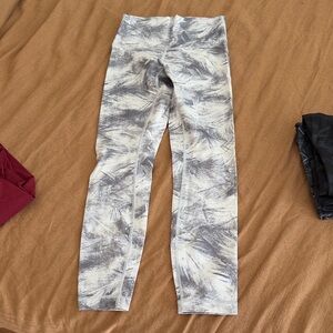lululemon athletica Gray and White Patterned Leggings